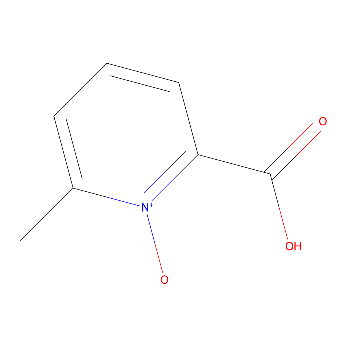 2-Pyridinecarboxylic acid, 6-methyl-, 1-oxide molecular structure, CAS 1125-34-4