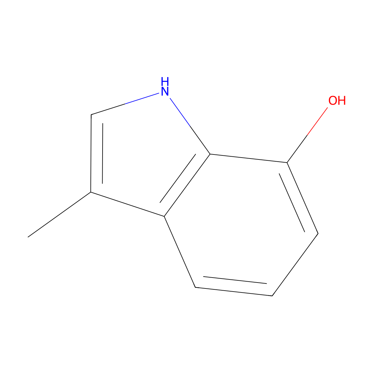 3-methyl-1H-indol-7-ol molecular structure, CAS 1125-35-5