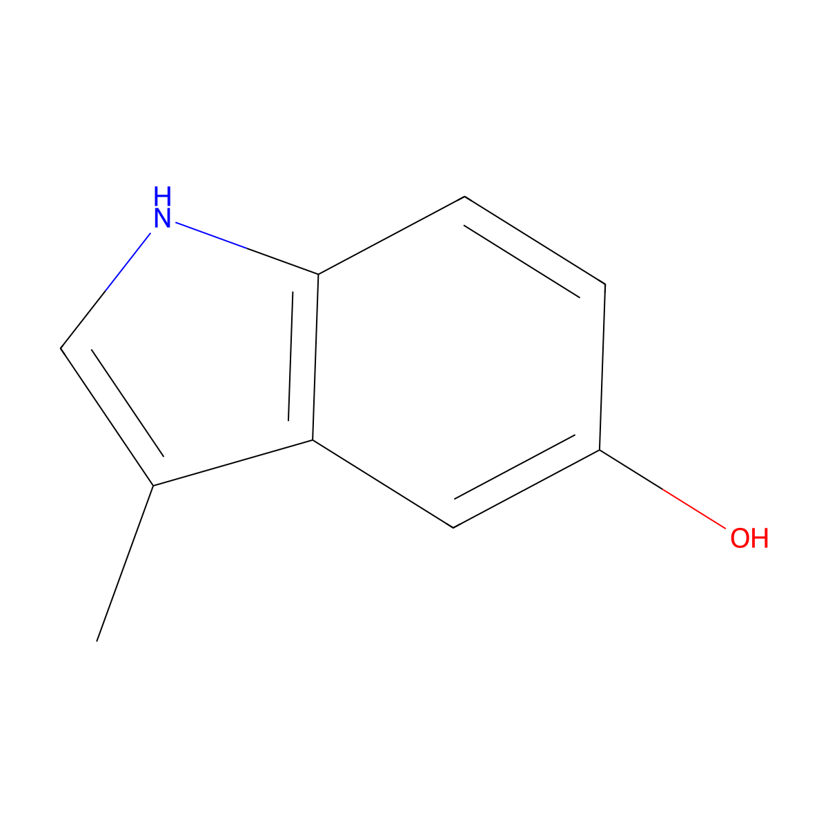 3-methyl-1H-indol-5-ol molecular structure, CAS 1125-40-2