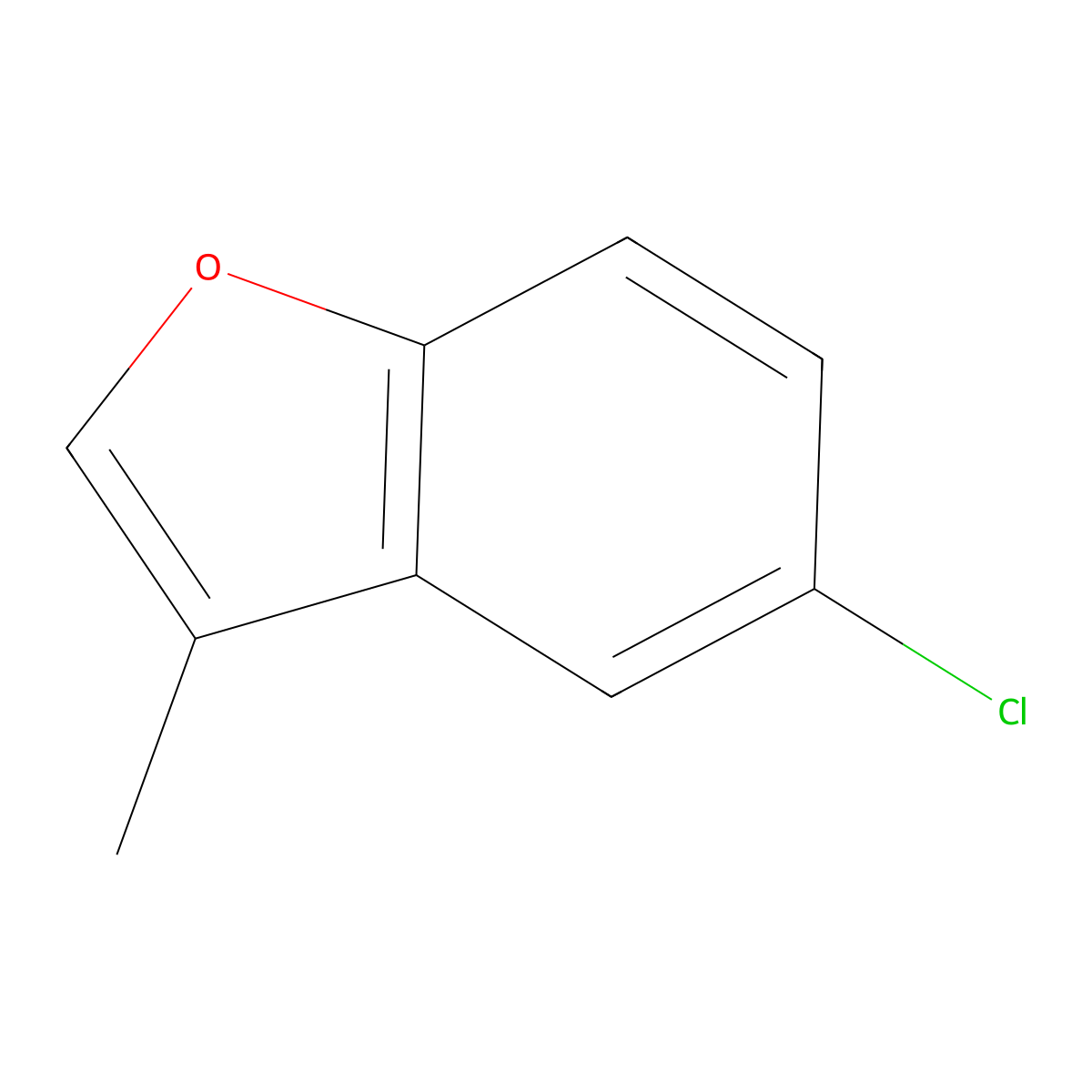 5-Chloro-3-methylbenzofuran molecular structure, CAS 1125-41-3