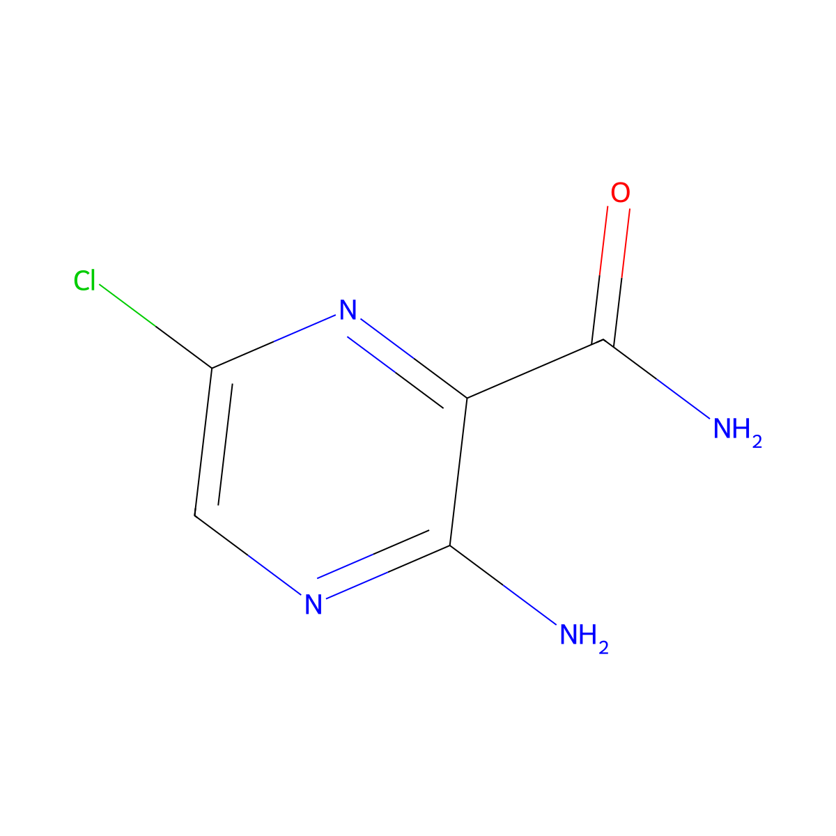 3-Amino-6-chloropyrazine-2-carboxamide molecular structure, CAS 1125-56-0