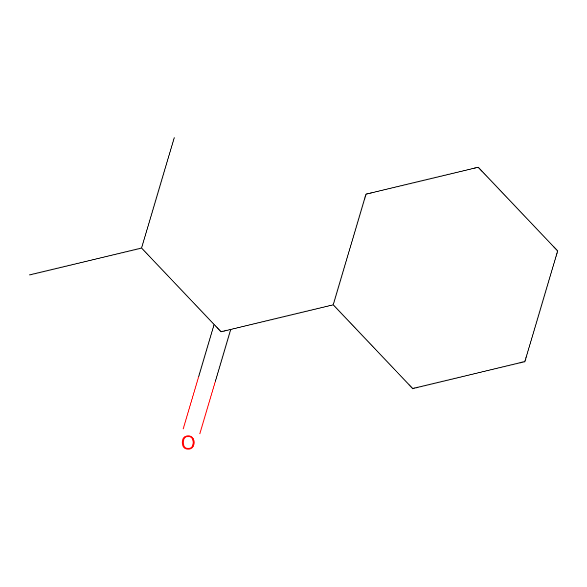 1-Propanone, 1-cyclohexyl-2-methyl- molecular structure, CAS 1125-71-9