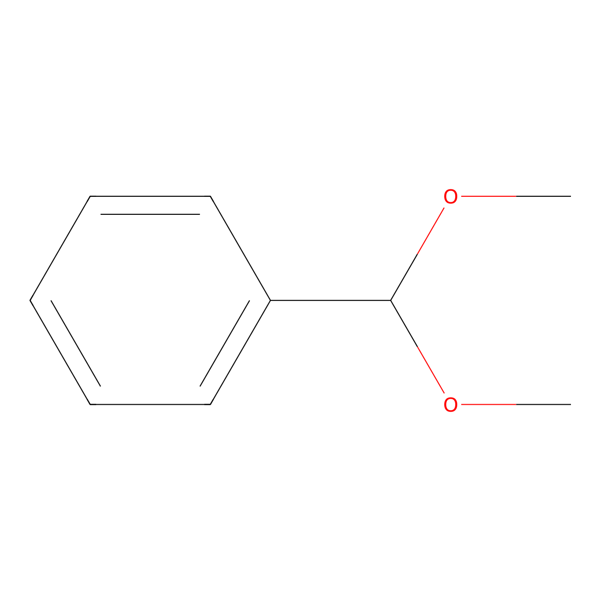 Benzaldehyde dimethyl acetal molecular structure, CAS 1125-88-8
