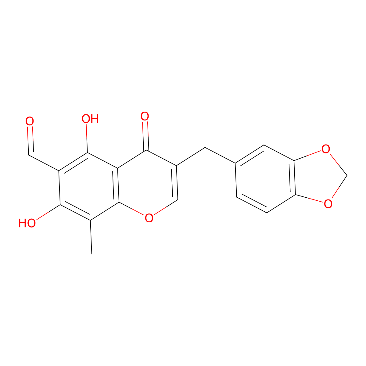 6-aldehydo-isoophiopogonone A molecular structure, CAS 112500-90-0