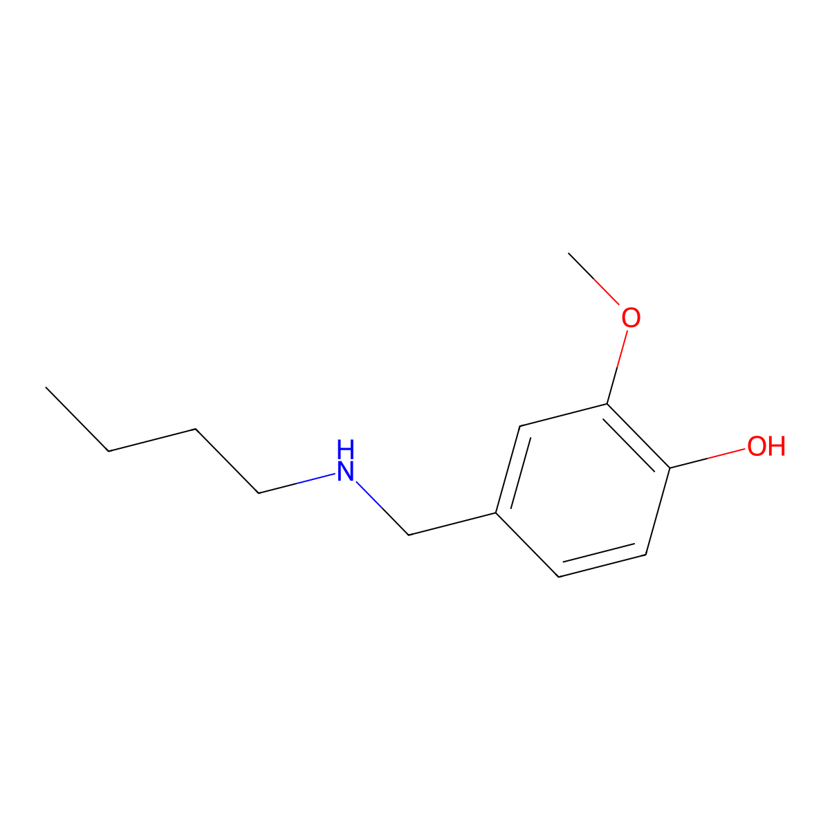 4-[(Butylamino)methyl]-2-methoxyphenol molecular structure, CAS 112520-76-0
