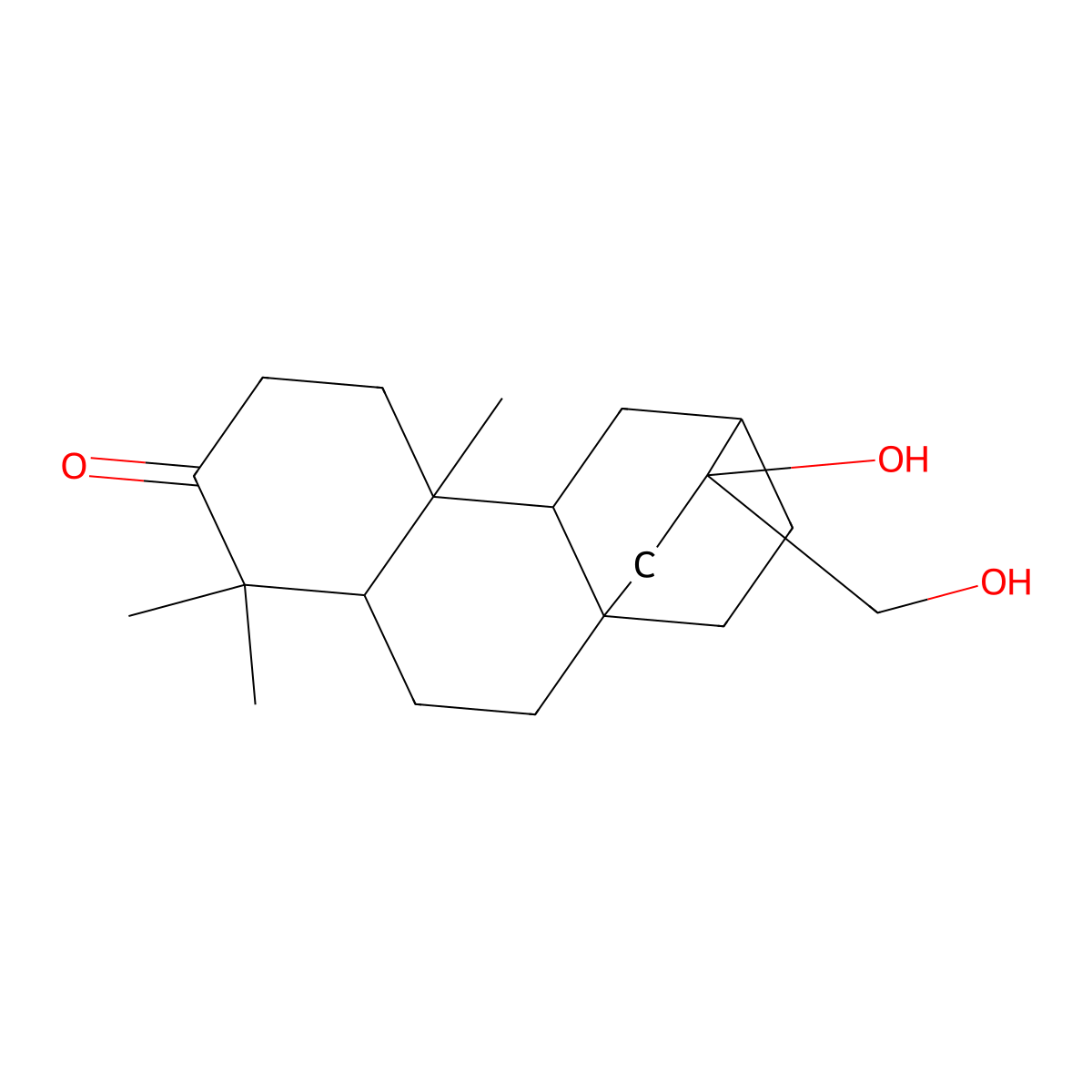 ent-16S,17-Dihydroxyatisan-3-one molecular structure, CAS 112523-91-8