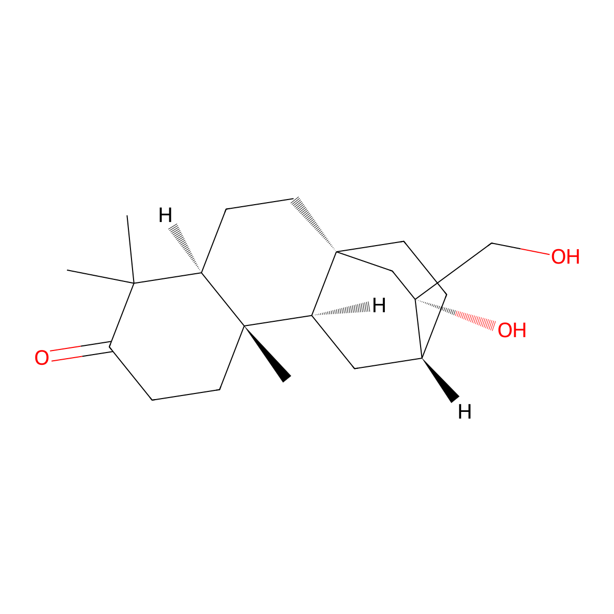 ent-16S,17-Dihydroxyatisan-3-one molecular structure, CAS 112523-91-8