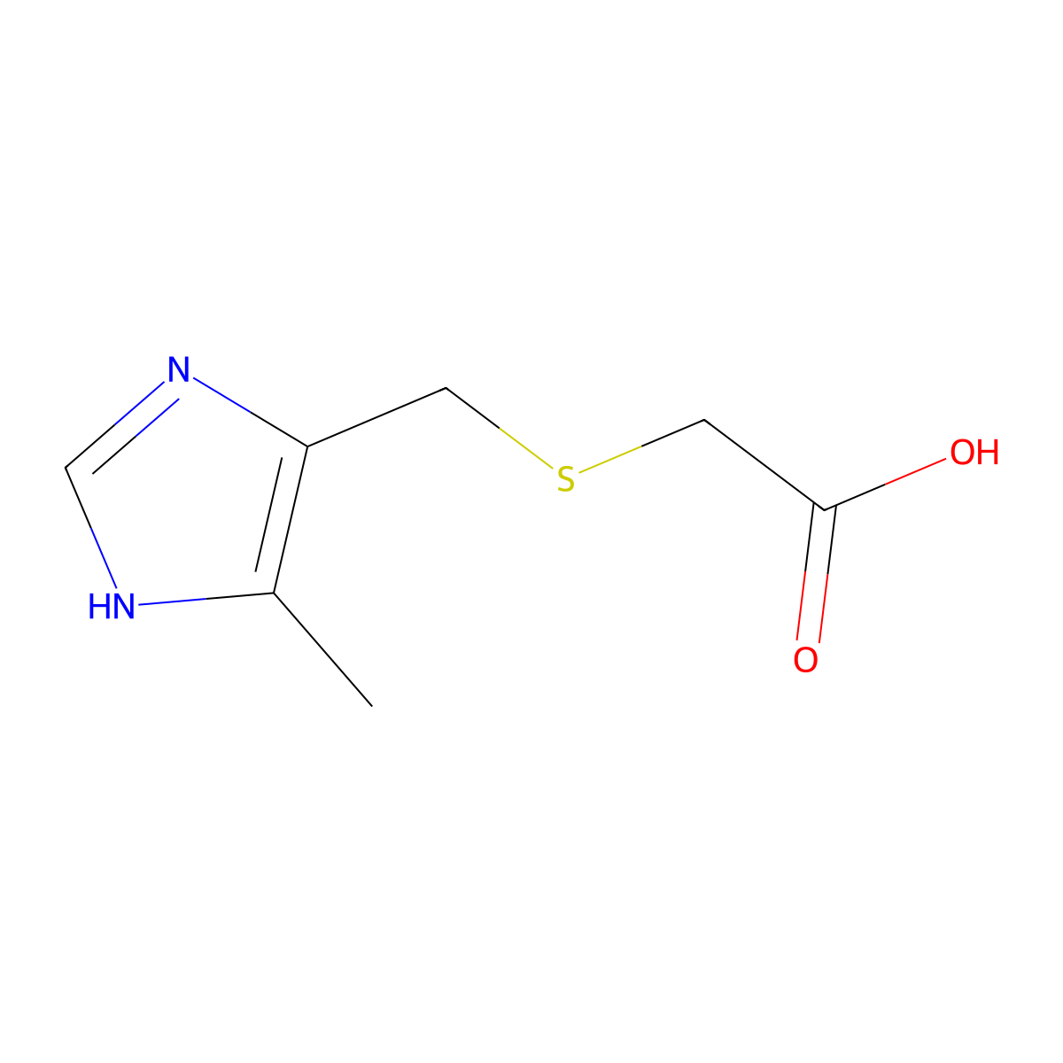 [(5-methyl-1H-imidazol-4-yl)methylsulfanyl]acetic acid molecular structure, CAS 112528-37-7