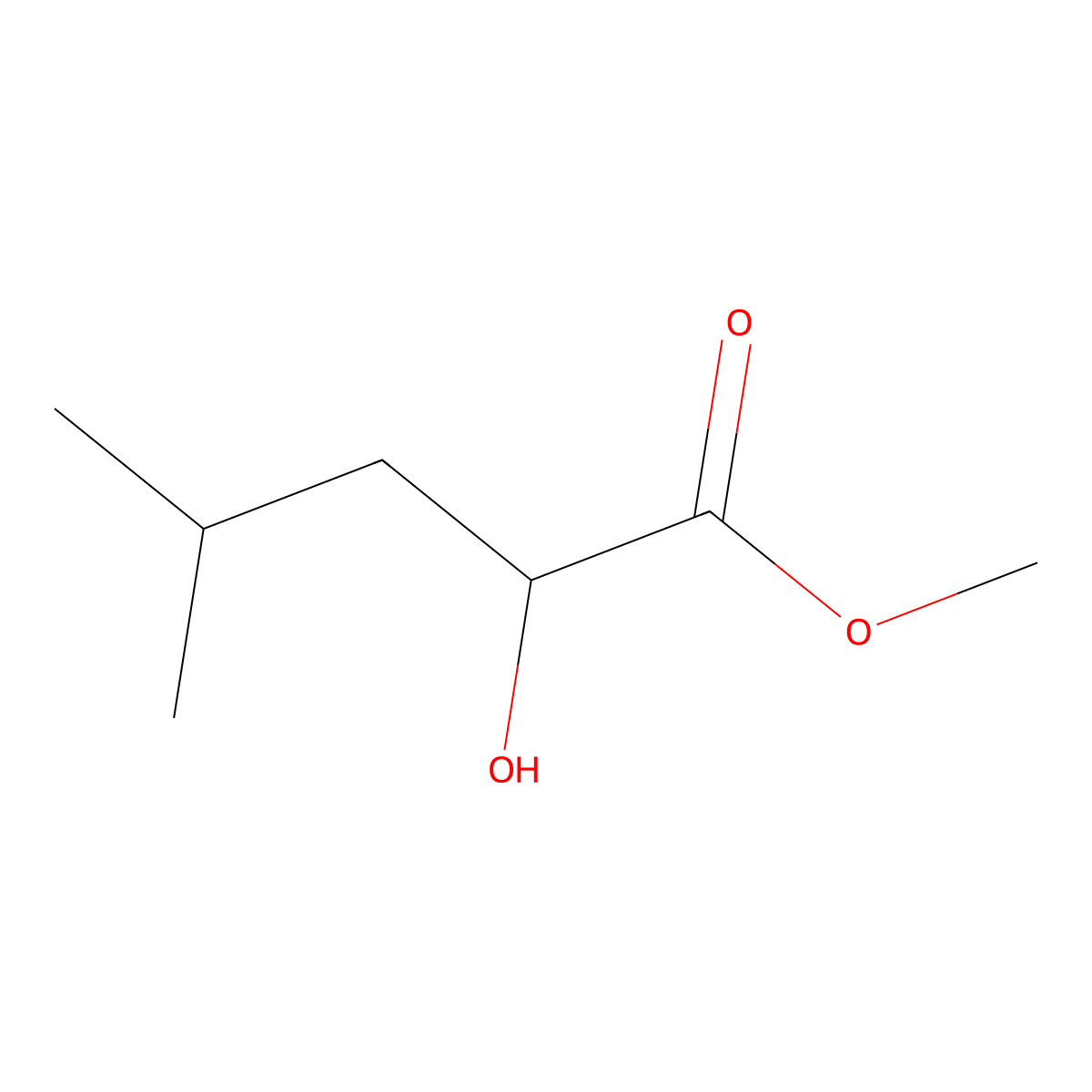 methyl (2R)-2-hydroxy-4-methylpentanoate molecular structure, CAS 112529-90-5