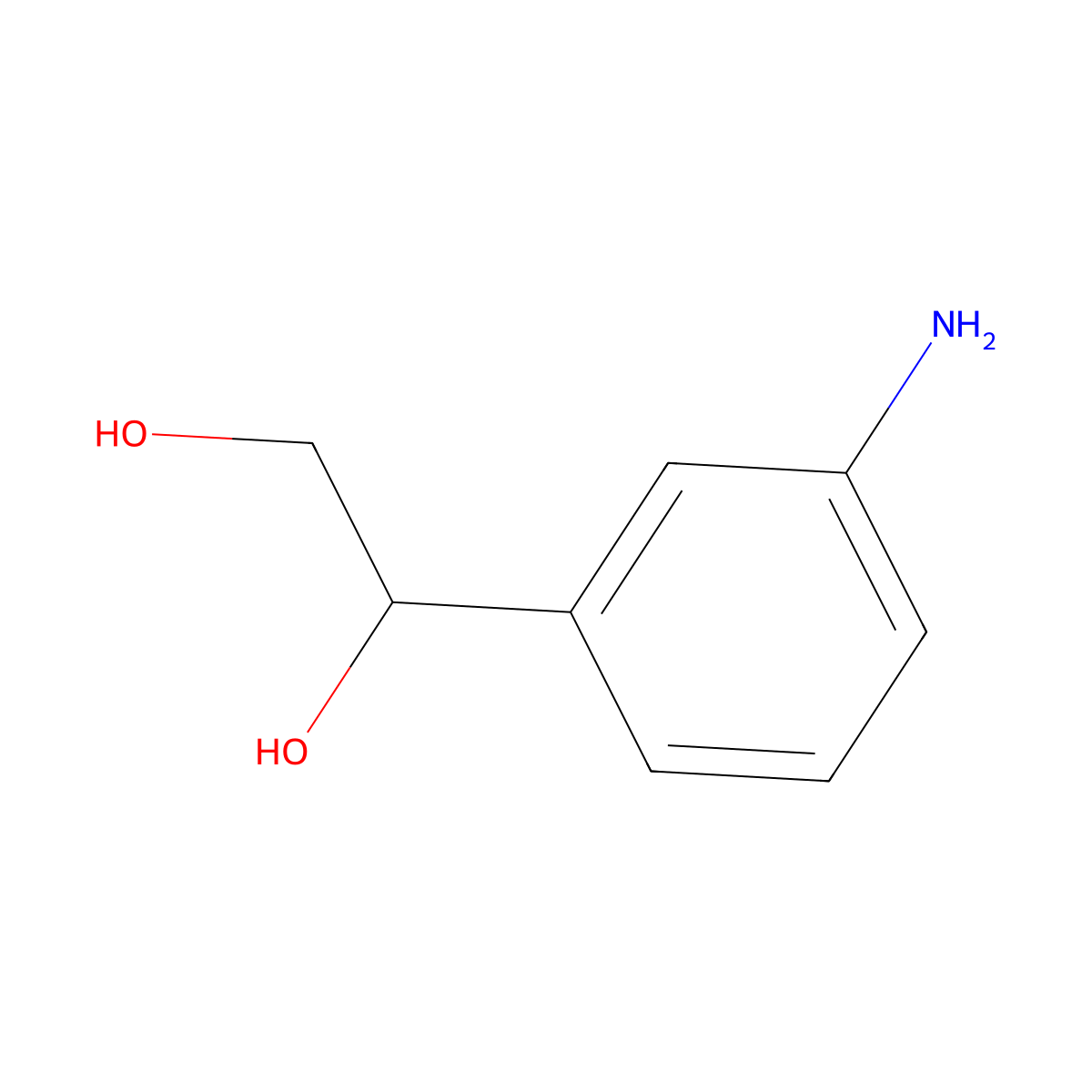 1-(3-Aminophenyl)ethane-1,2-diol molecular structure, CAS 112534-31-3
