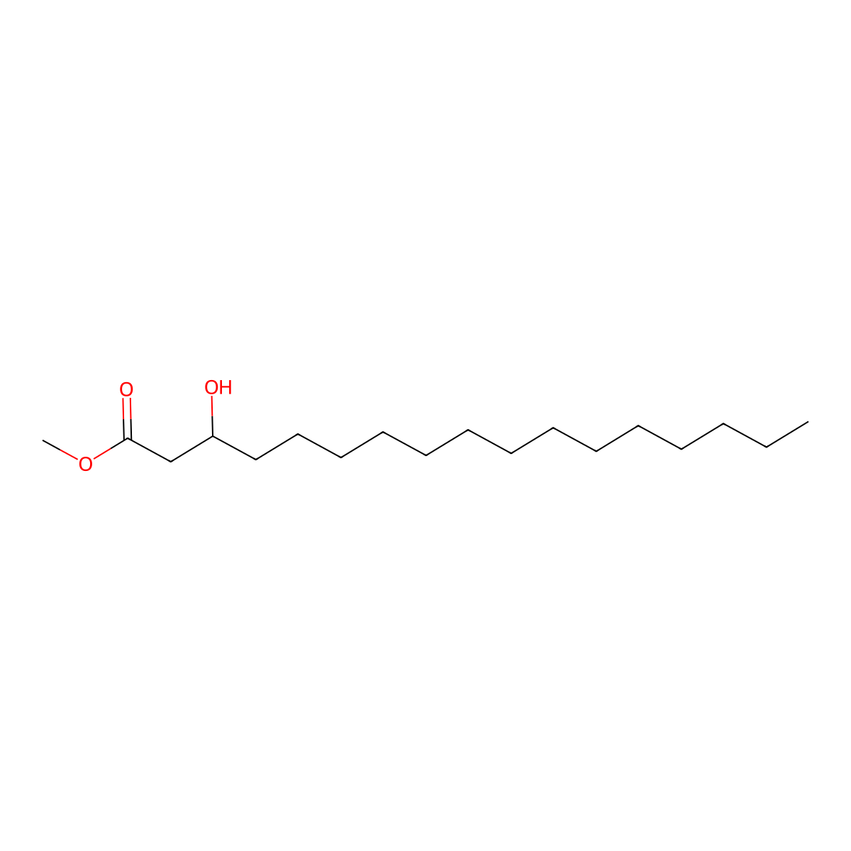Methyl 3-hydroxyheptadecanoate molecular structure, CAS 112538-92-8