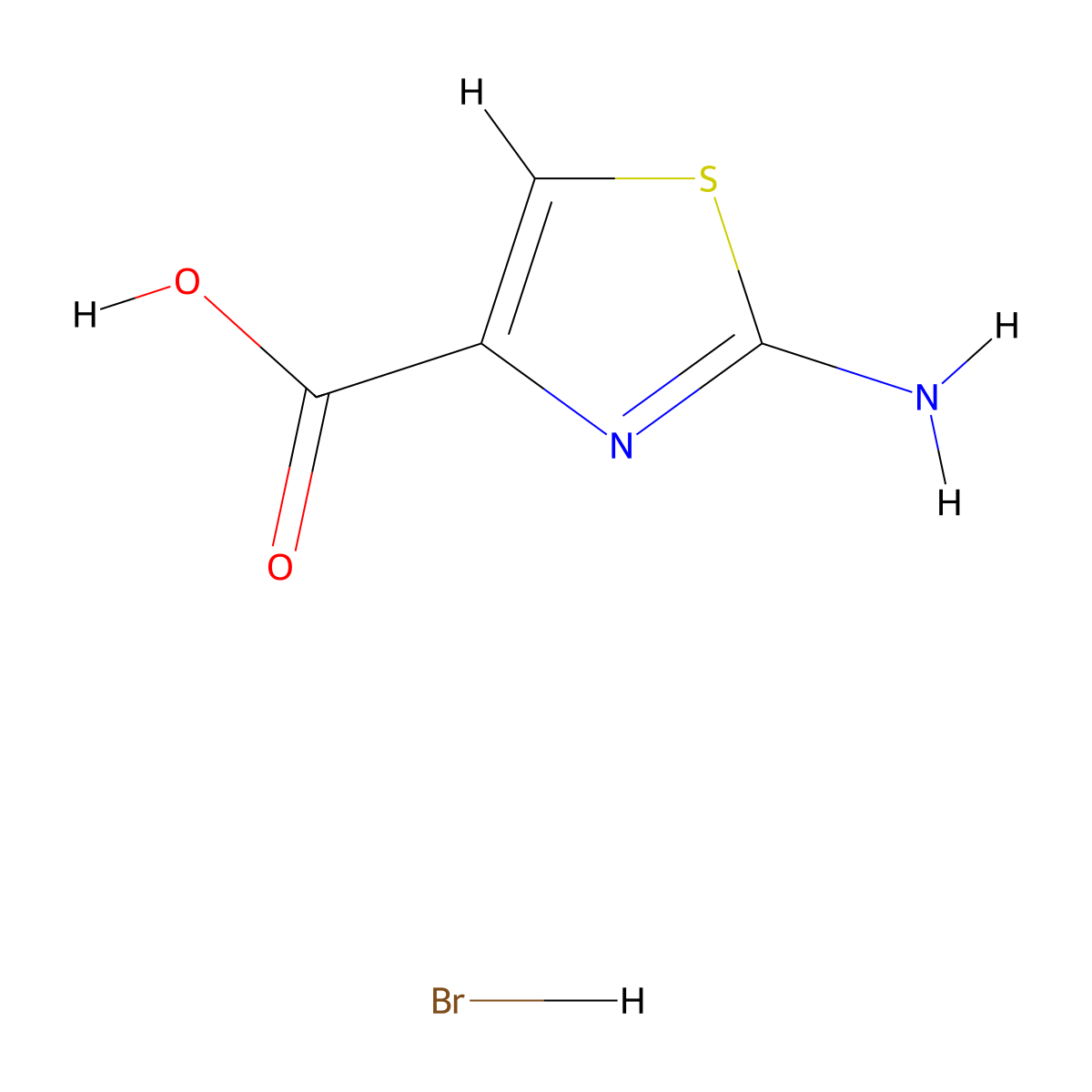 2-Amino-4-thiazolecarboxylic acid hydrobromide molecular structure, CAS 112539-08-9