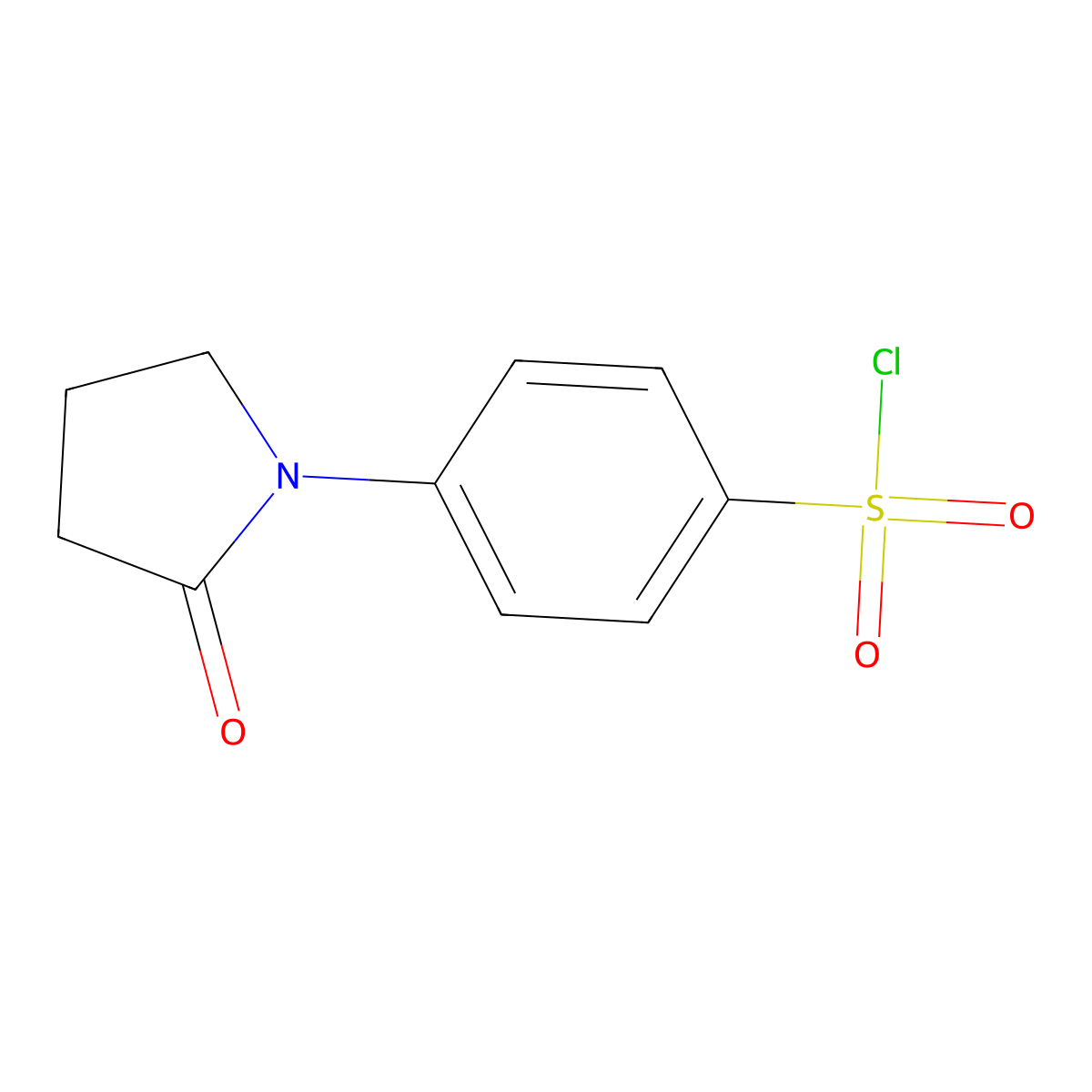 4-(2-Oxopyrrolidin-1-yl)benzene-1-sulfonyl chloride molecular structure, CAS 112539-09-0