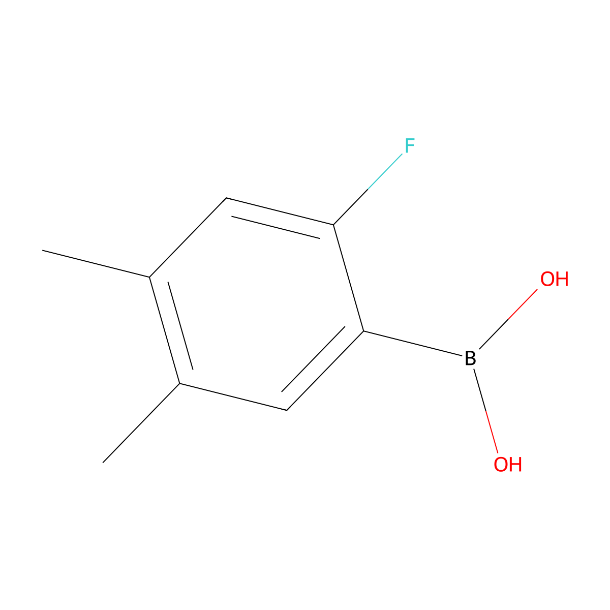 (2-Fluoro-4,5-dimethylphenyl)boronic acid molecular structure, CAS 1125394-25-3