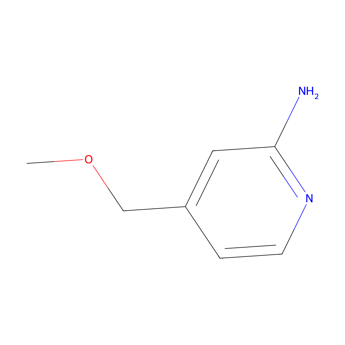 4-(Methoxymethyl)pyridin-2-amine molecular structure, CAS 1125398-71-1