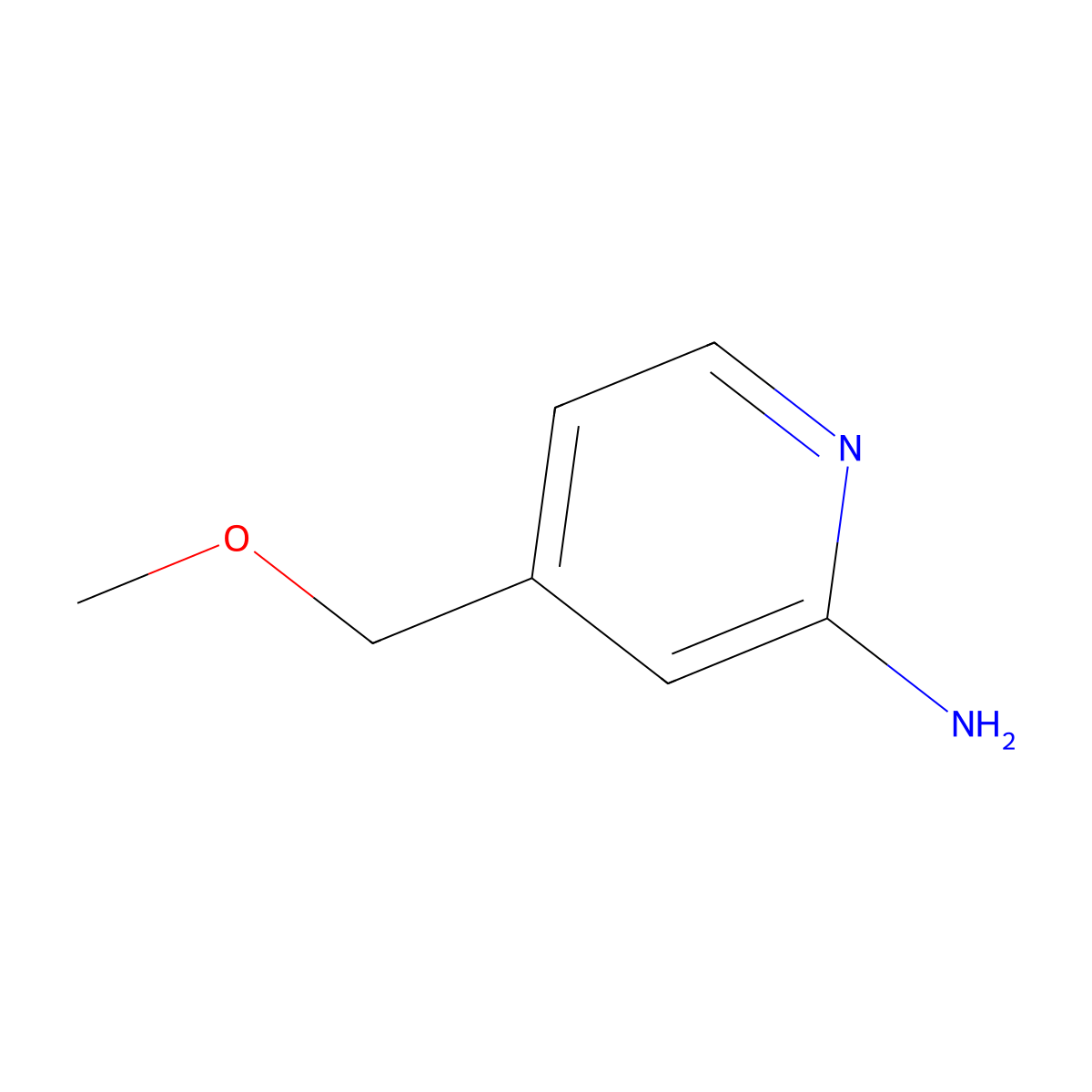 4-(Methoxymethyl)pyridin-2-amine molecular structure, CAS 1125398-71-1