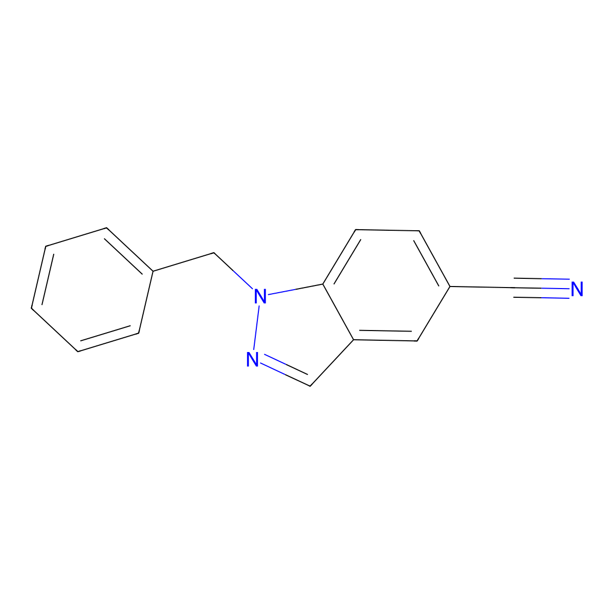 1-Benzyl-1H-indazole-5-carbonitrile molecular structure, CAS 1125409-65-5