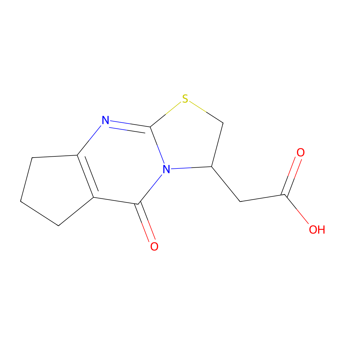 (5-Oxo-2,3,5,6,7,8-hexahydrocyclopenta[d][1,3]thiazolo[3,2-a]pyrimidin-3-yl)acetic acid molecular structure, CAS 1125409-81-5