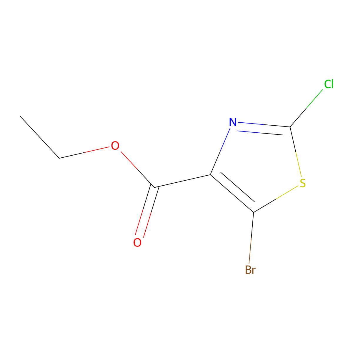 Ethyl 5-bromo-2-chloro-1,3-thiazole-4-carboxylate molecular structure, CAS 1125409-85-9