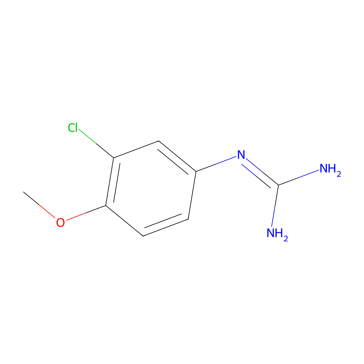 N-(3-chloro-4-methoxyphenyl)guanidine molecular structure, CAS 1125409-86-0