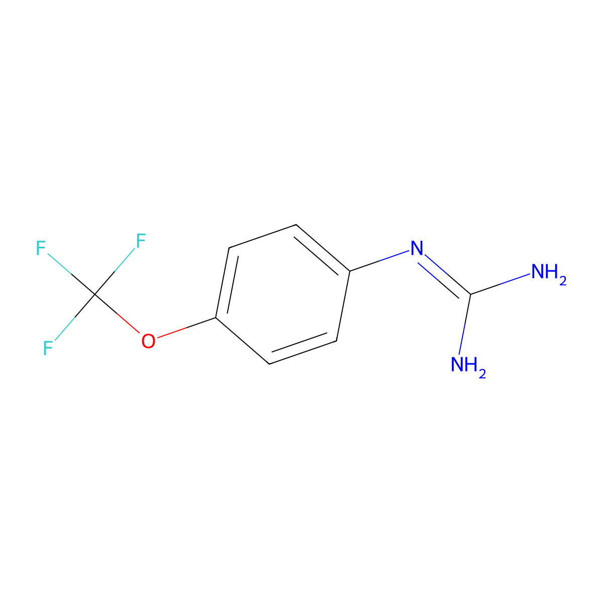 1-[4-(Trifluoromethoxy)phenyl]guanidine molecular structure, CAS 1125409-87-1