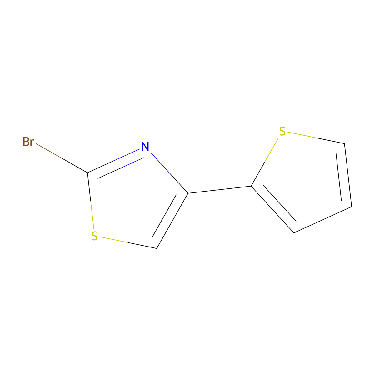 2-Bromo-4-(2-thienyl)thiazole molecular structure, CAS 1125409-90-6
