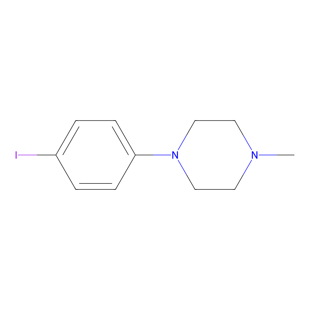 1-(4-Iodophenyl)-4-Methylpiperazine molecular structure, CAS 1125409-95-1