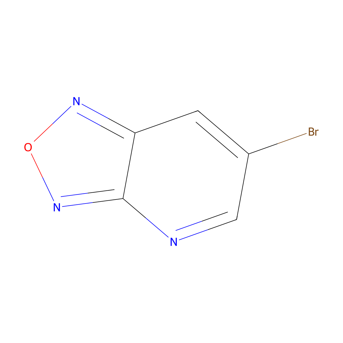 6-Bromo[1,2,5]oxadiazolo[3,4-b]pyridine molecular structure, CAS 1125409-96-2