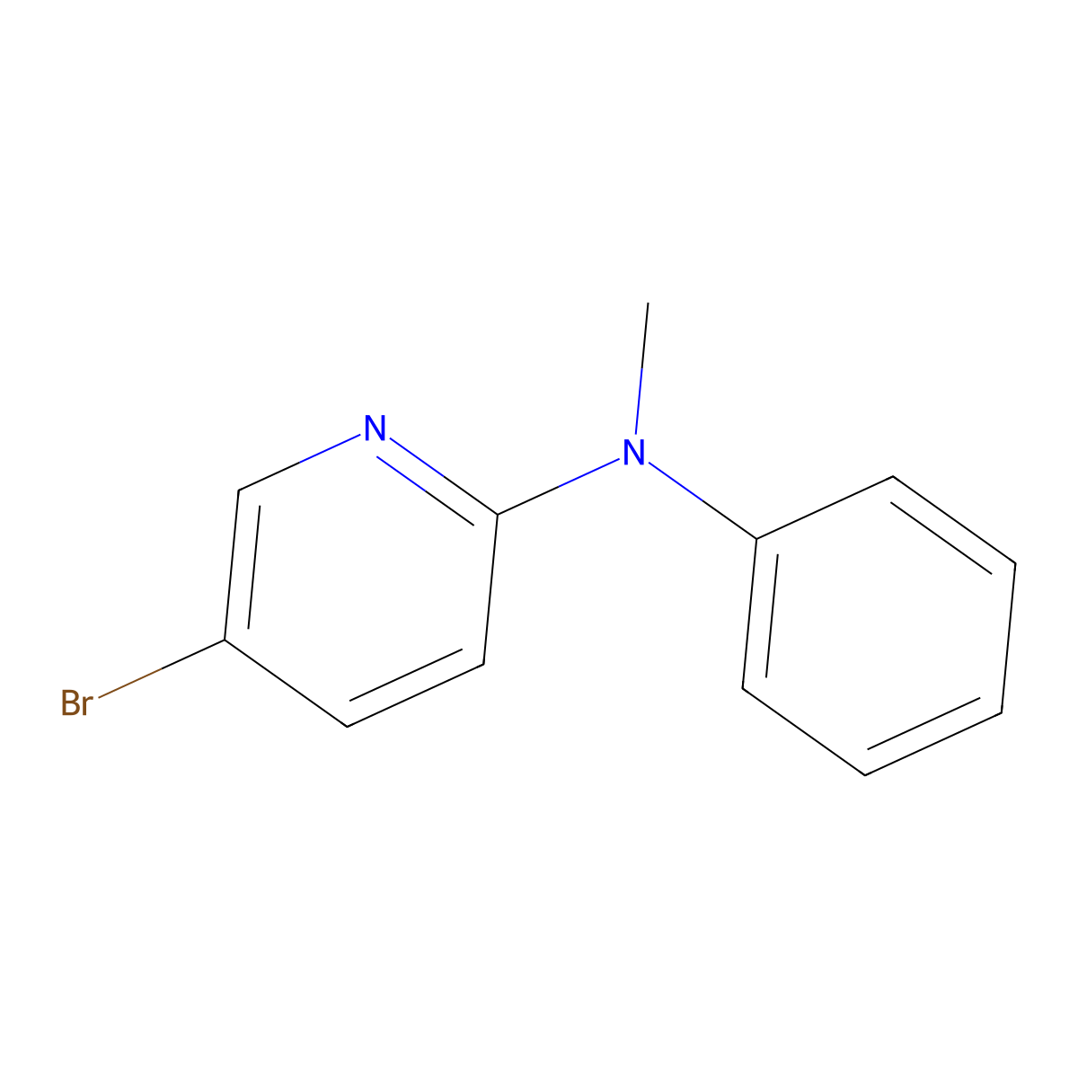 5-Bromo-N-methyl-N-phenylpyridin-2-amine molecular structure, CAS 1125410-02-7