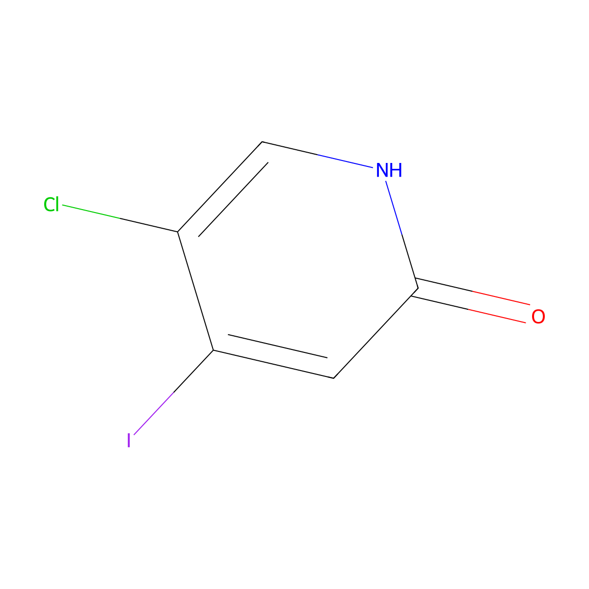 5-Chloro-2-hydroxy-4-iodopyridine molecular structure, CAS 1125410-07-2