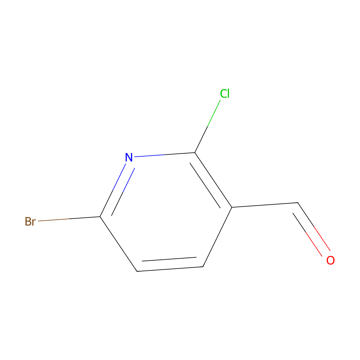 6-Bromo-2-chloronicotinaldehyde molecular structure, CAS 1125410-08-3