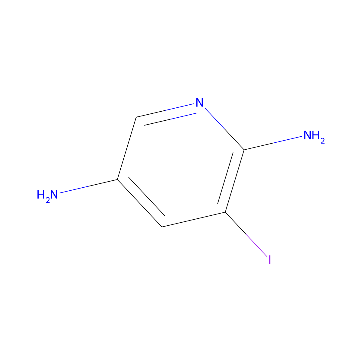 2,5-Diamino-3-iodopyridine molecular structure, CAS 1125410-09-4