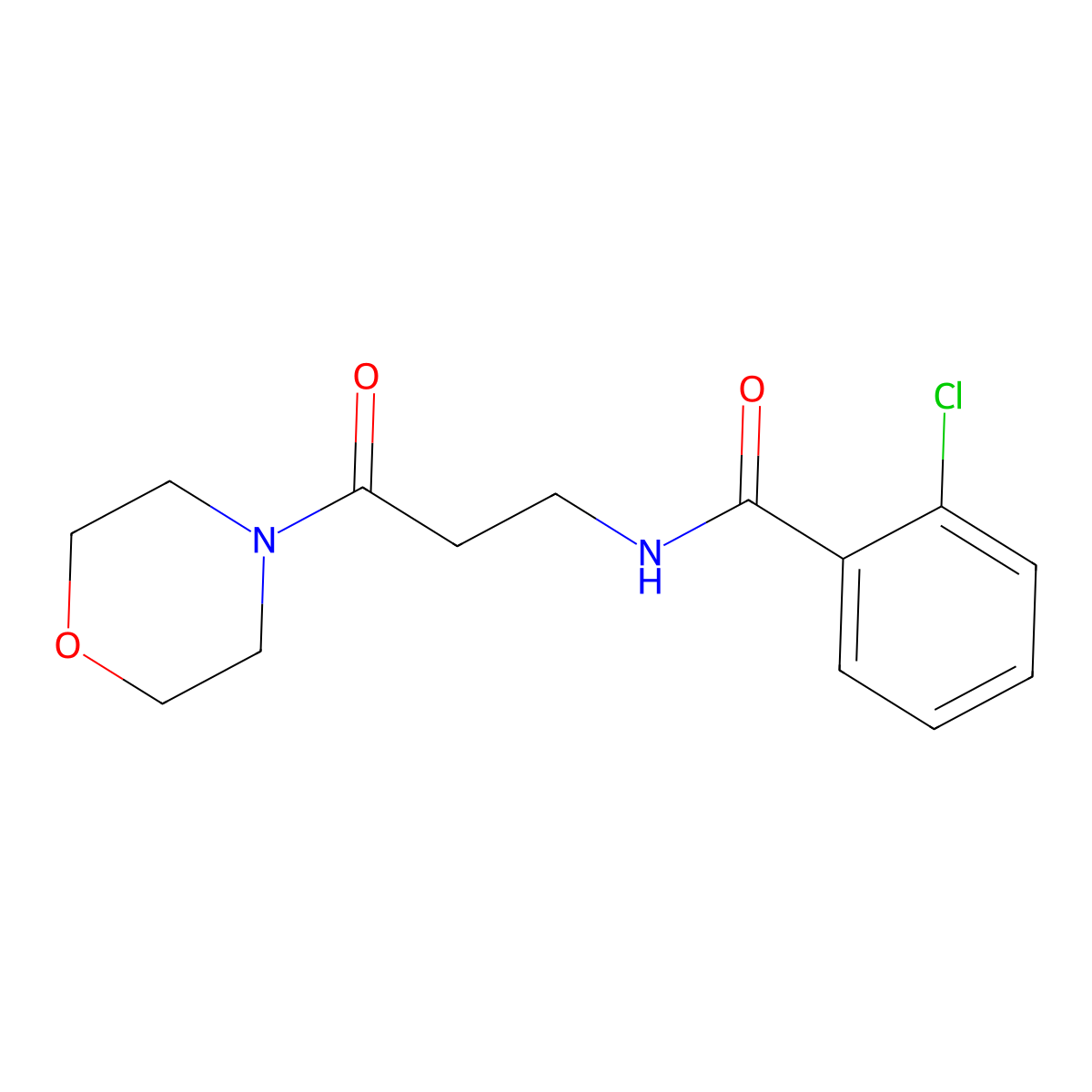 2-chloro-N-[3-(morpholin-4-yl)-3-oxopropyl]benzamide molecular structure, CAS 1125412-46-5