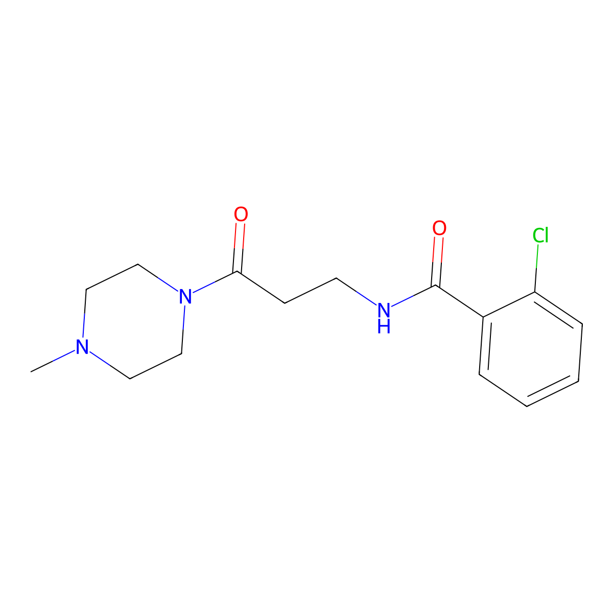 2-chloro-N-[3-(4-methylpiperazin-1-yl)-3-oxopropyl]benzamide molecular structure, CAS 1125412-47-6