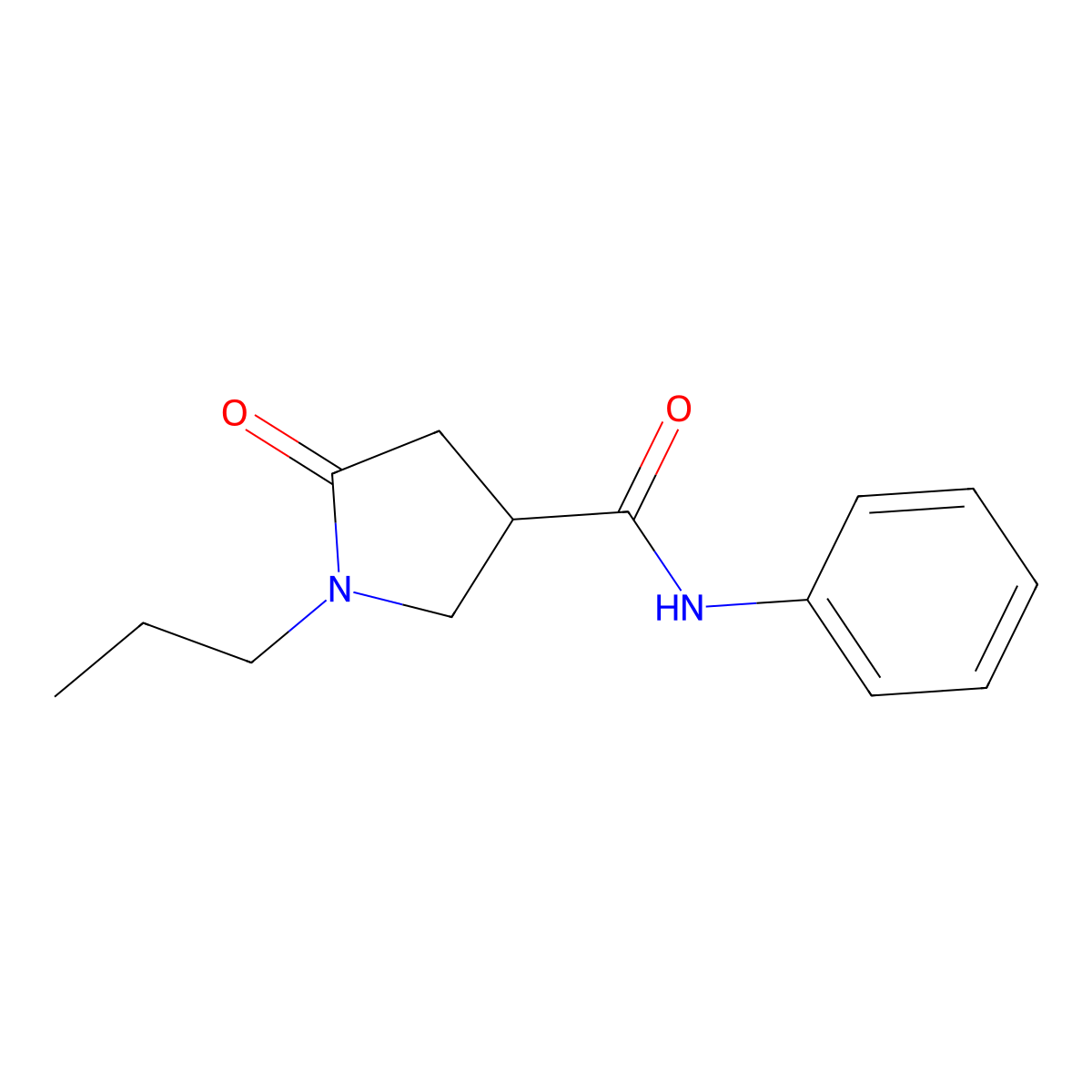 5-oxo-N-phenyl-1-propylpyrrolidine-3-carboxamide molecular structure, CAS 1125412-64-7