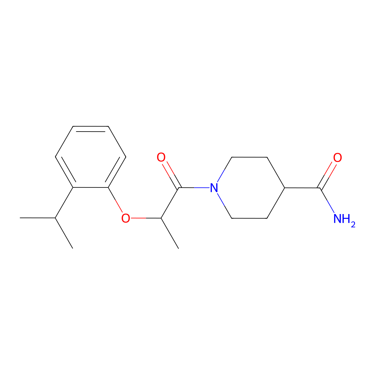 1-{2-[2-(Propan-2-yl)phenoxy]propanoyl}piperidine-4-carboxamide molecular structure, CAS 1125412-79-4