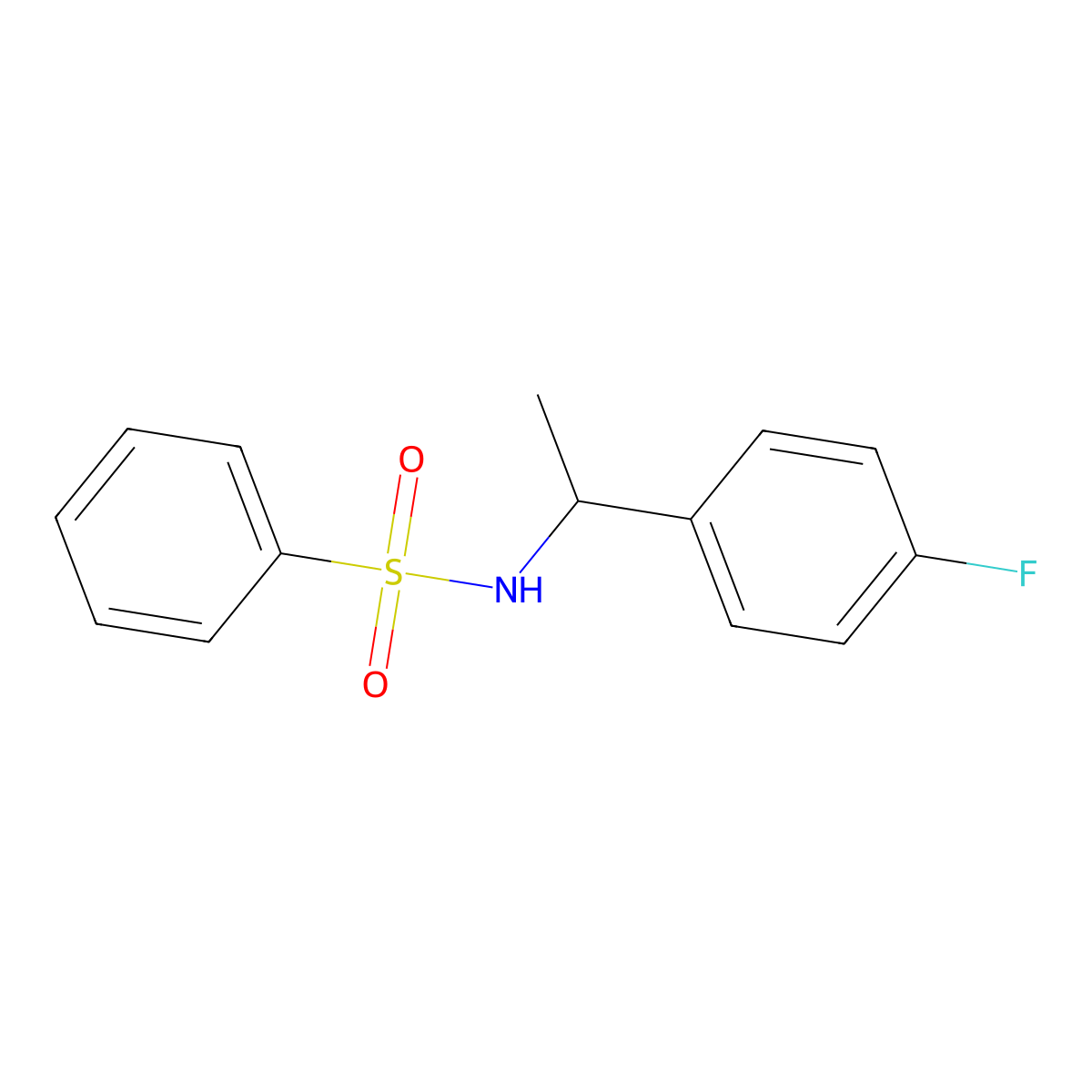 N-[1-(4-fluorophenyl)ethyl]benzenesulfonamide molecular structure, CAS 1125412-88-5