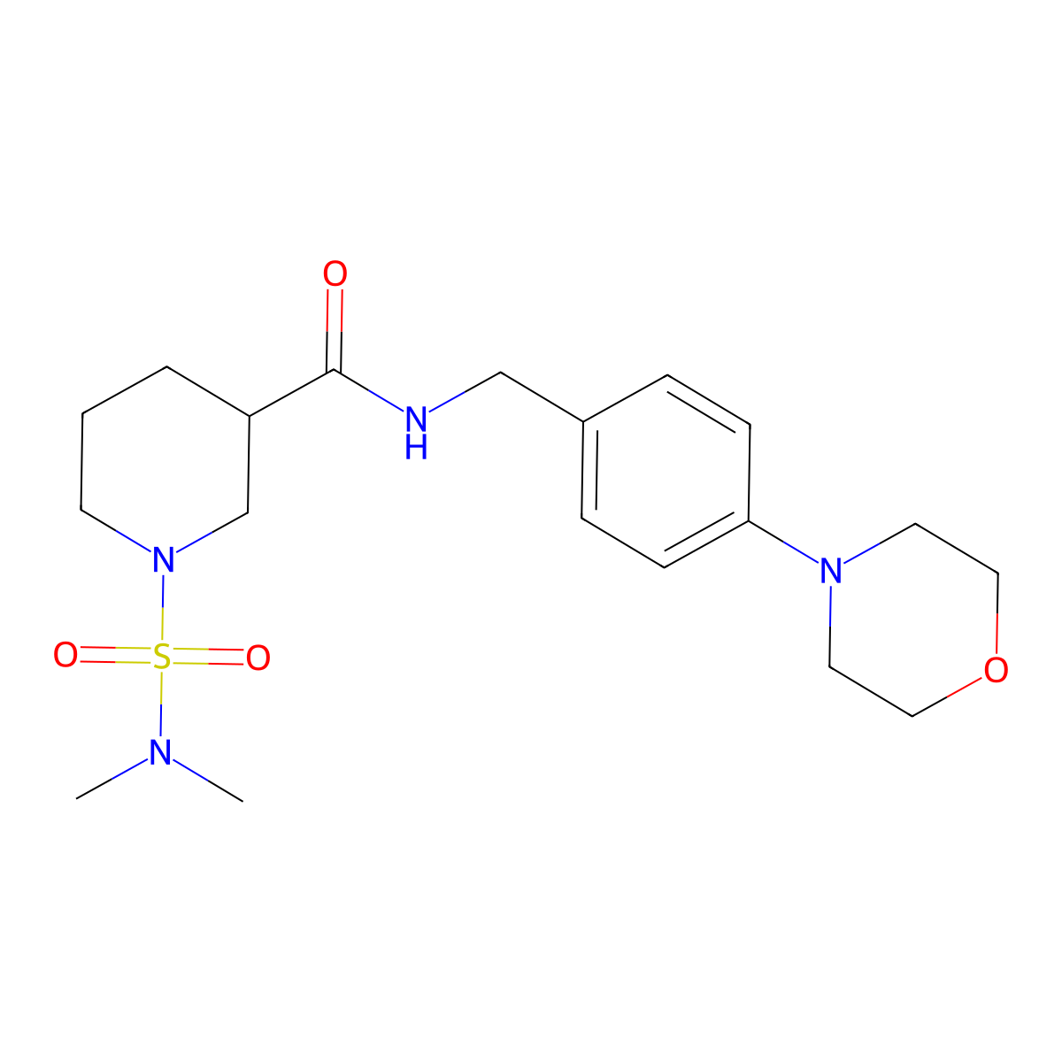 1-(dimethylsulfamoyl)-N-[4-(morpholin-4-yl)benzyl]piperidine-3-carboxamide molecular structure, CAS 1125413-01-5