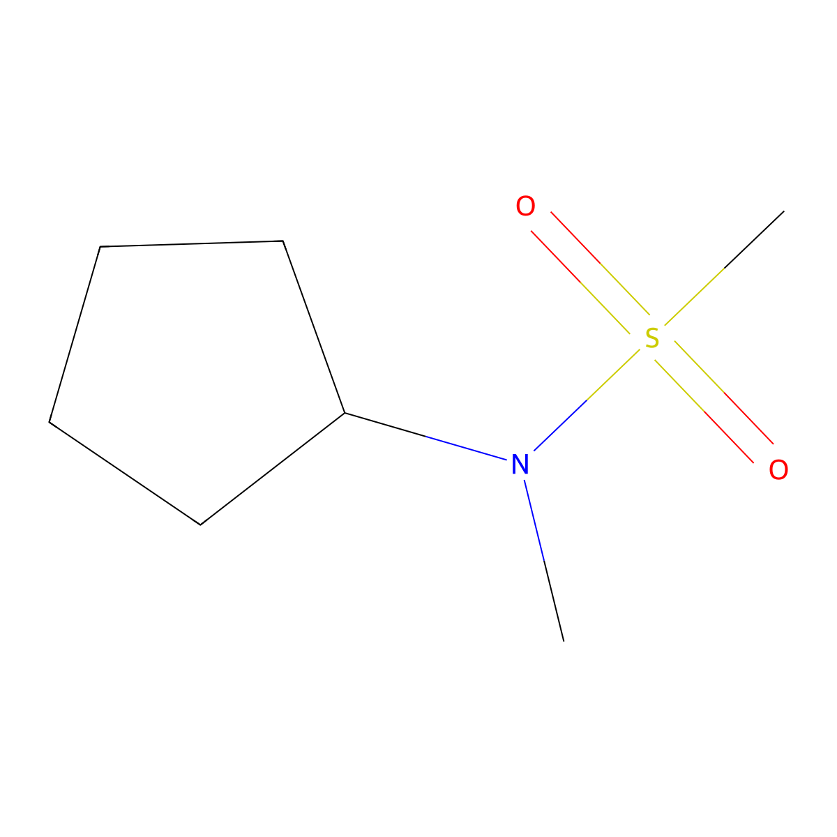 N-cyclopentyl-N-methylmethanesulfonamide molecular structure, CAS 1125413-04-8