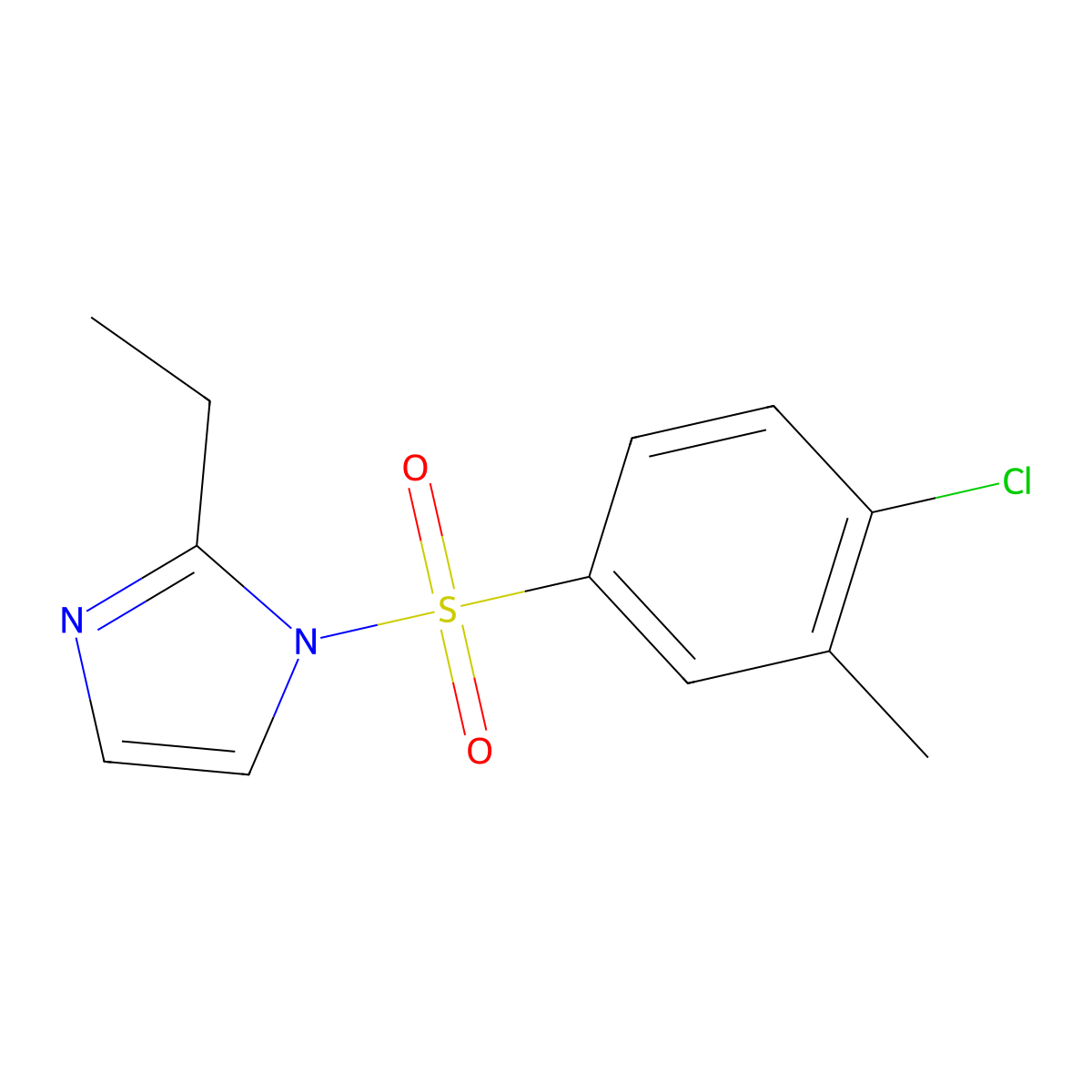1-[(4-chloro-3-methylphenyl)sulfonyl]-2-ethyl-1H-imidazole molecular structure, CAS 1125413-10-6