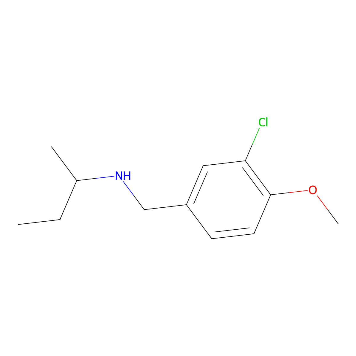 N-(3-chloro-4-methoxybenzyl)butan-2-amine molecular structure, CAS 1125413-40-2