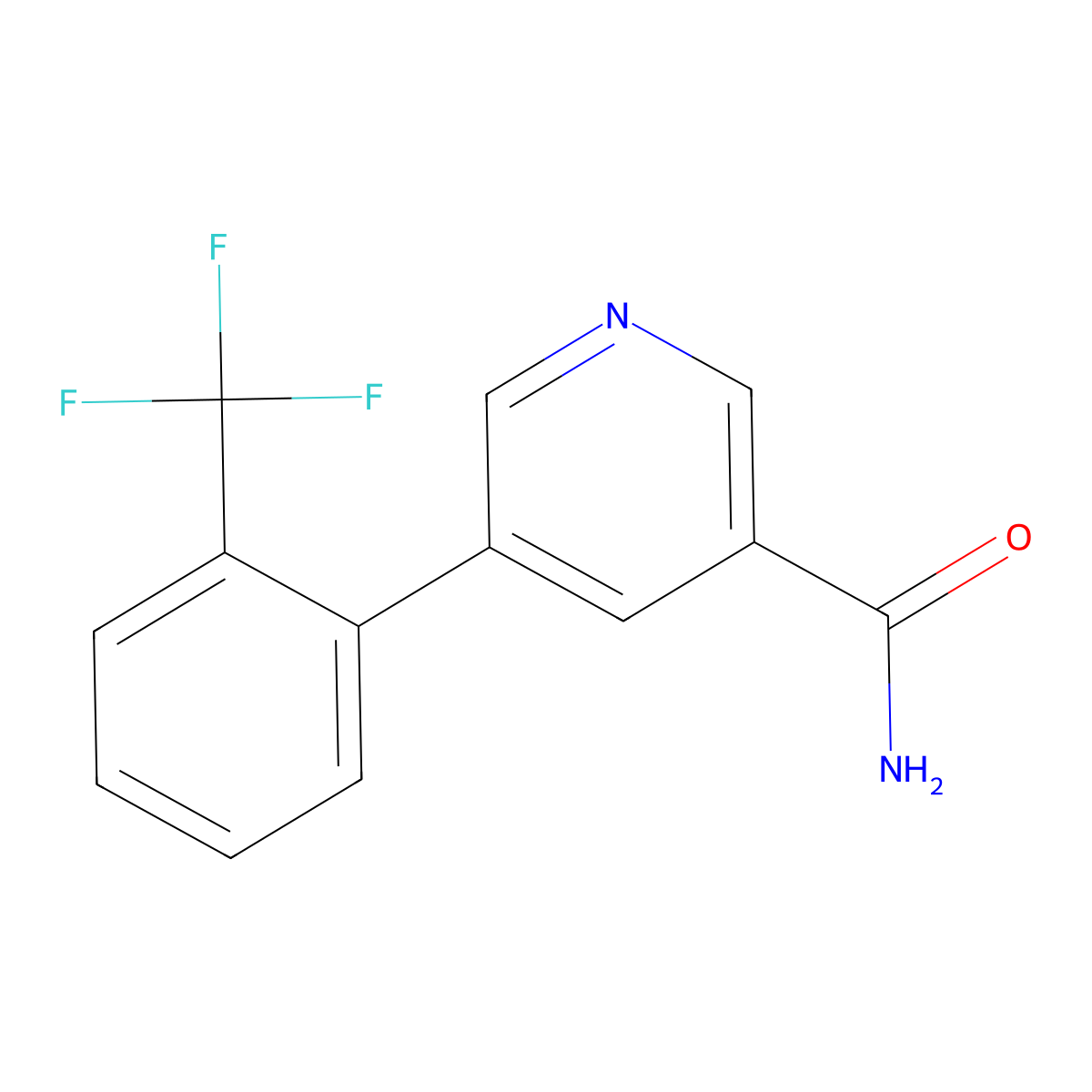 5-(2-(Trifluoromethyl)phenyl)nicotinamide molecular structure, CAS 1125421-92-2