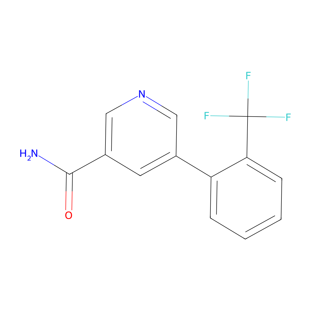5-(2-(Trifluoromethyl)phenyl)nicotinamide molecular structure, CAS 1125421-92-2