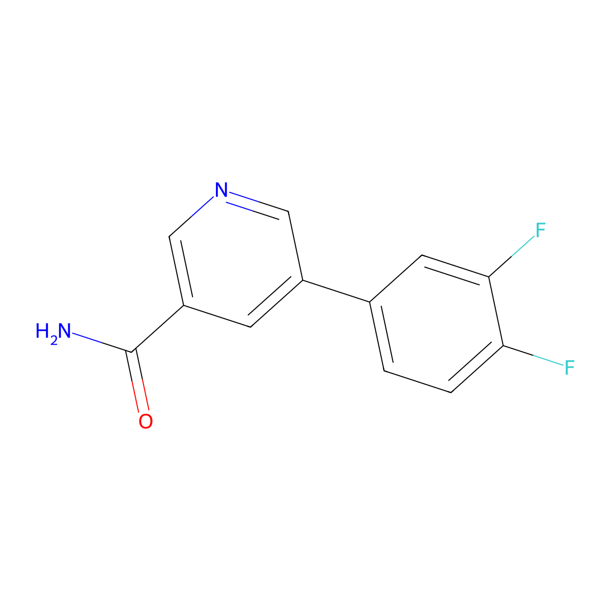 5-(3,4-Difluorophenyl)nicotinamide molecular structure, CAS 1125429-25-5