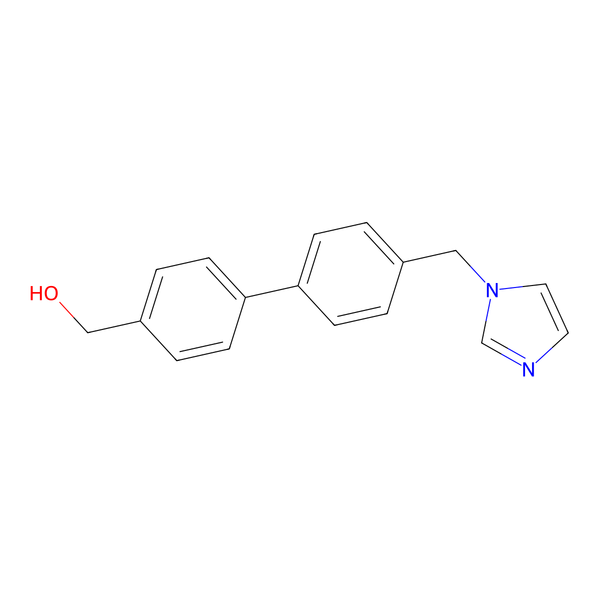 [4'-(1H-imidazol-1-ylmethyl)-4-biphenylyl]methanol molecular structure, CAS 1125430-44-5