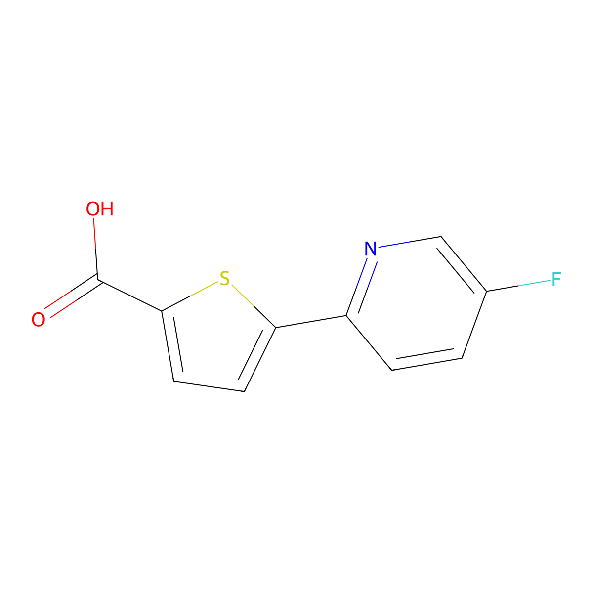 5-(5-Fluoro-2-pyridinyl)-2-thiophenecarboxylic acid molecular structure, CAS 1125432-08-7