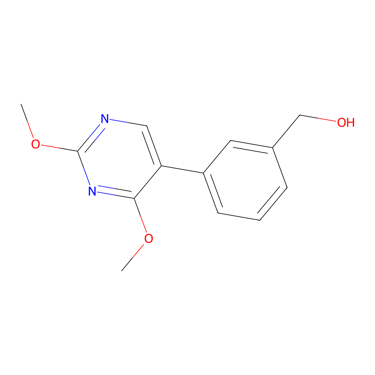 [3-(2,4-Dimethoxypyrimidin-5-yl)phenyl]methanol molecular structure, CAS 1125432-35-0