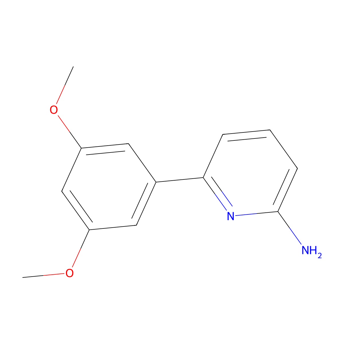6-(3,5-Dimethoxyphenyl)pyridin-2-amine molecular structure, CAS 1125433-38-6