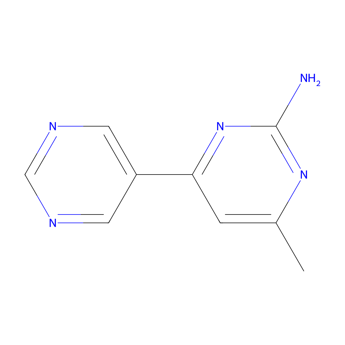 2-Amino-4-(pyrimidin-5-yl)-6-methylpyrimidine molecular structure, CAS 1125435-07-5