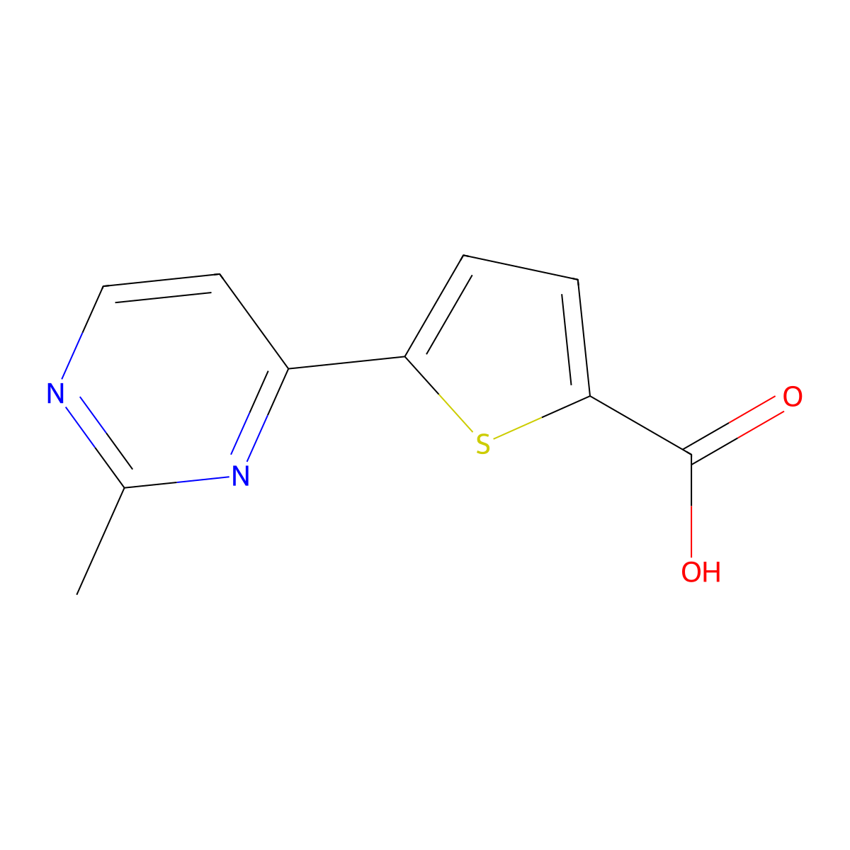 5-(2-Methylpyrimidin-4-yl)thiophene-2-carboxylic acid molecular structure, CAS 1125435-39-3